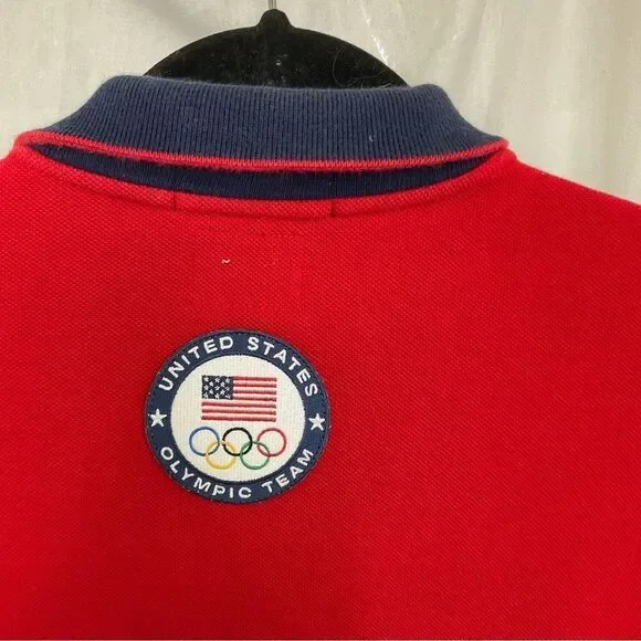 Polo by Ralph Lauren 2012 USA Olympic Team Full Zip Red Sweater Men's Size Large - Picture 7 of 15